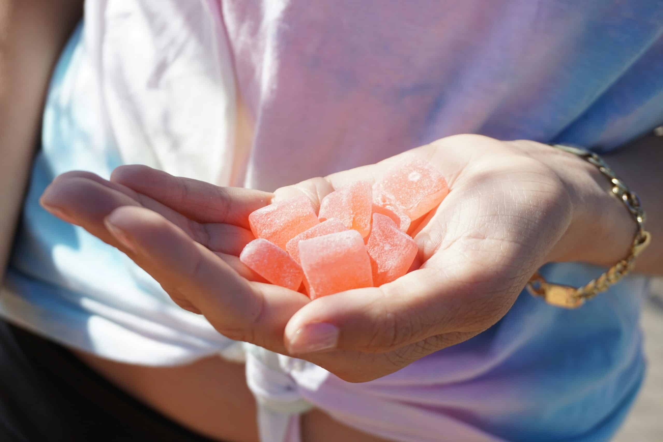 hand holding gummies